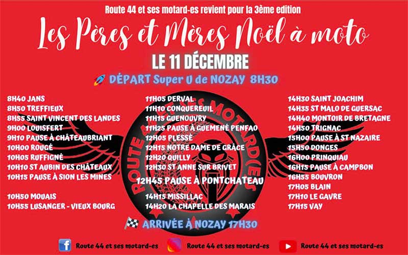 Les Pères et Mères Noël à moto attendus à Saint-Nazaire