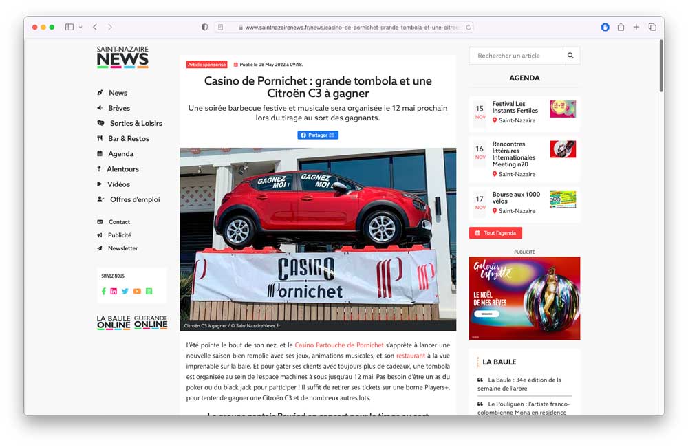 Grande tombola Citroën C3