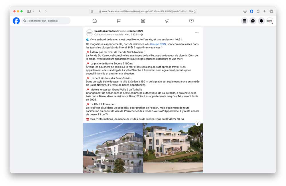 5 Résidences au bord de la mer