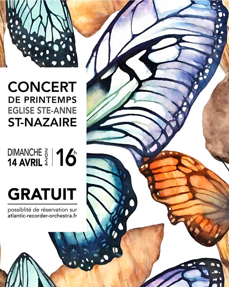 Concert de printemps de l’Atlantic Recorder Orchestra SaintNazaire