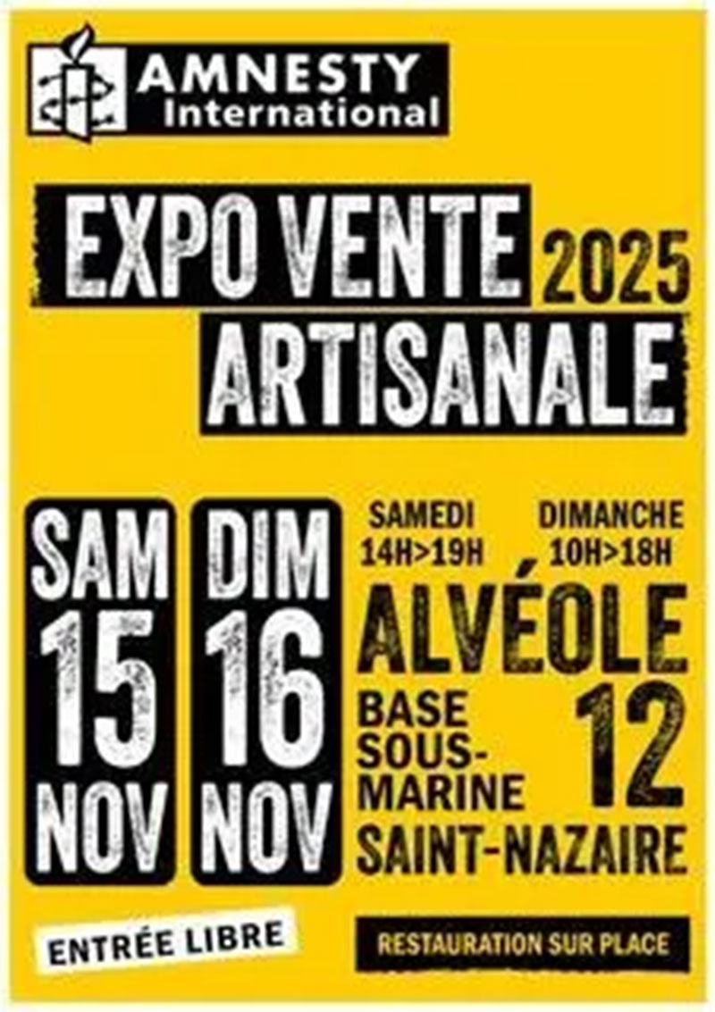 Expo Vente Artisanale au profit d’Amnesty International