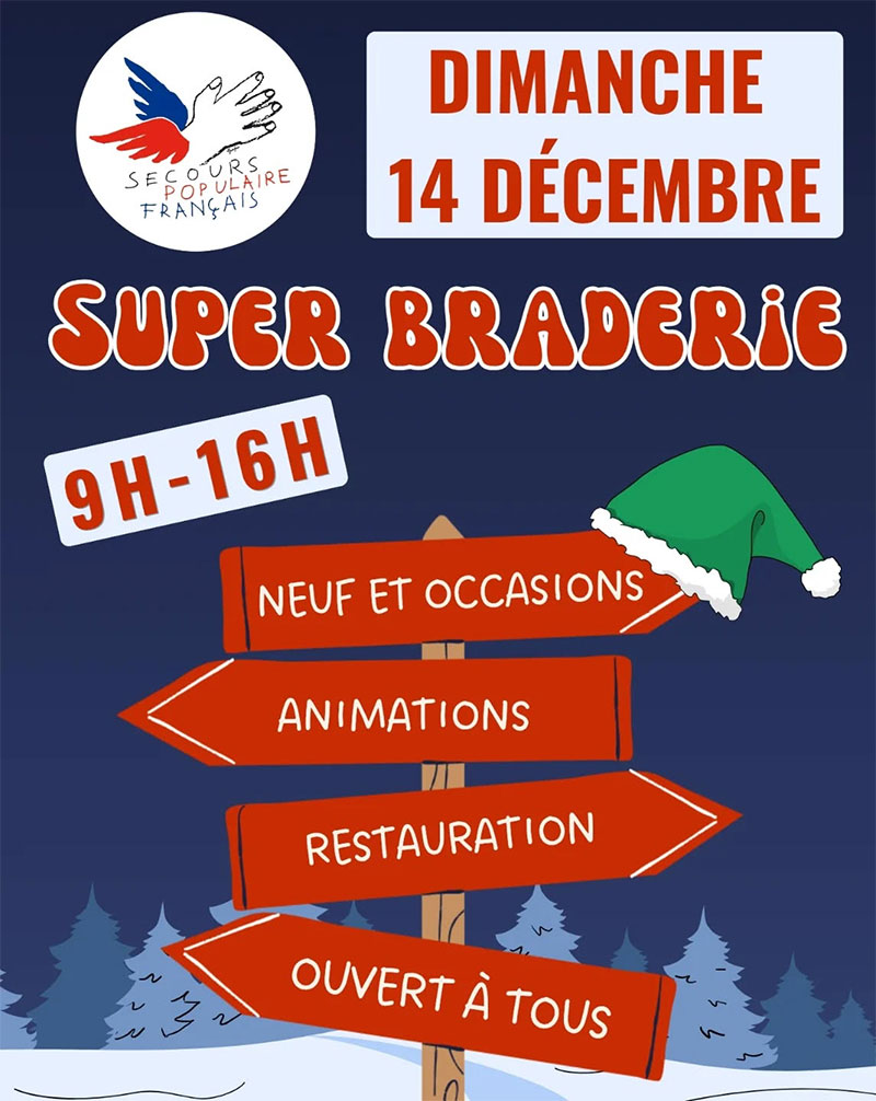 Super braderie de Noël du Secours Populaire