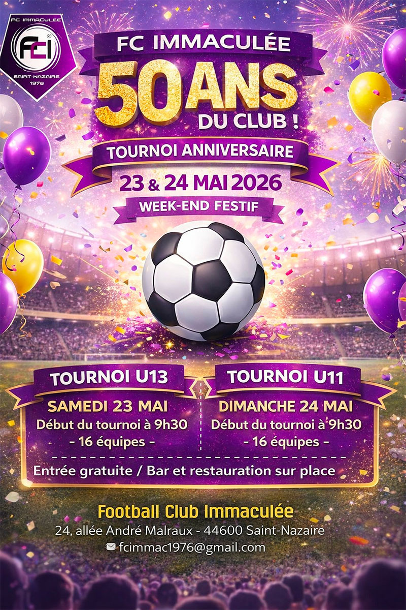 Tournoi des 50 ans du Football Club de l’Immaculée