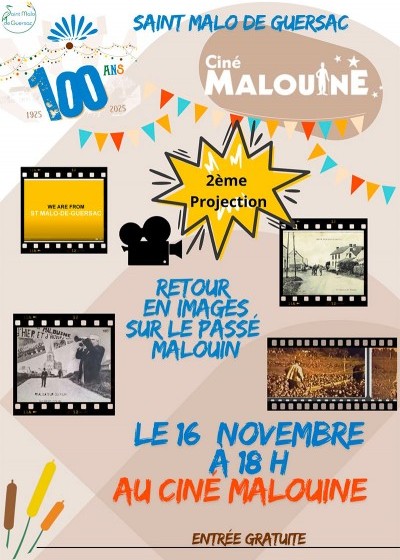 Projection des 100 ans de Saint-Malo-de-Guersac