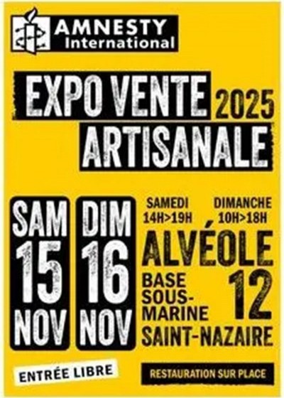 Expo Vente Artisanale au profit d’Amnesty International