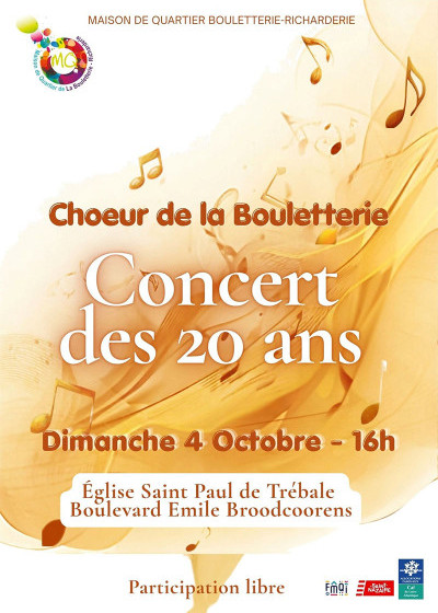 Concert des 20 ans du Choeur de la Bouletterie