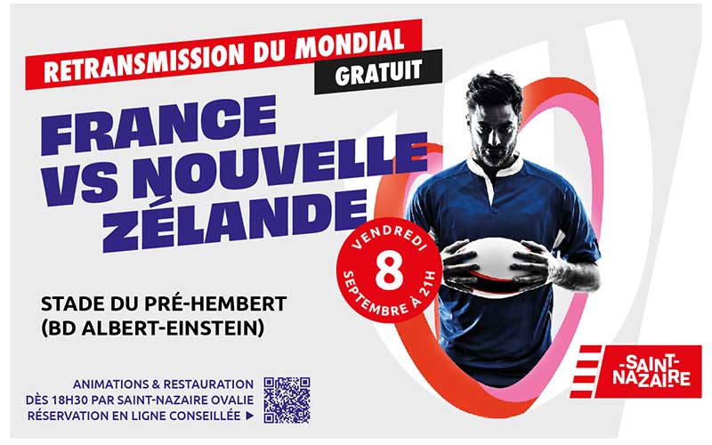 Saint-Nazaire : un écran géant au Pré-Hembert pour l’ouverture de la coupe du monde de rugby