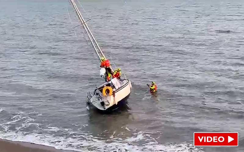 Saint-Nazaire : sauvetage d’un voilier échoué sur la plage