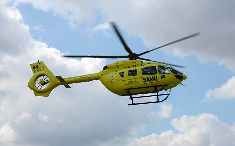 Saint-Brévin : un motard en urgence absolue héliporté vers Nantes