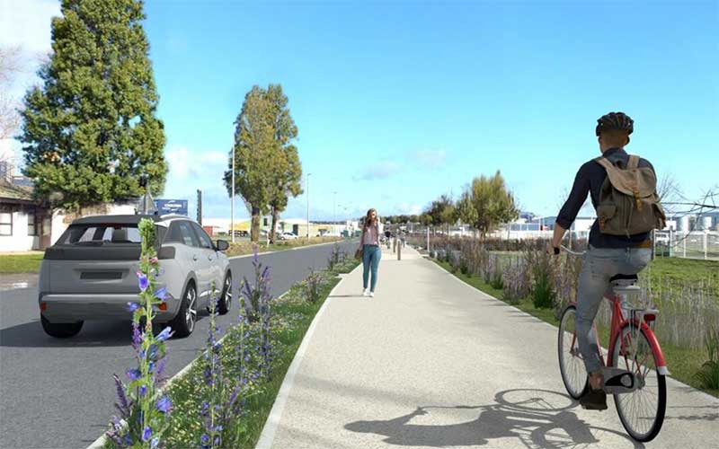 Montoir-de-Bretagne : premiers coups de pelle sur la future voie verte du Boulevard de Cadréan