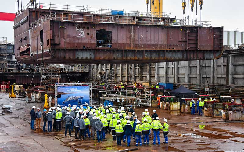 Saint-Nazaire : un nouveau yacht Ritz-Carlton mis sur cale aux Chantiers de l’Atlantique