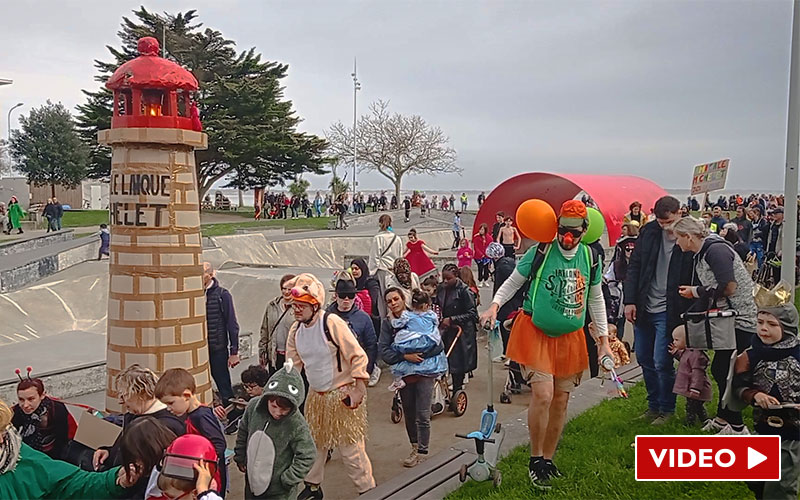 Saint-Nazaire : le carnaval des écoles défile sur le front mer