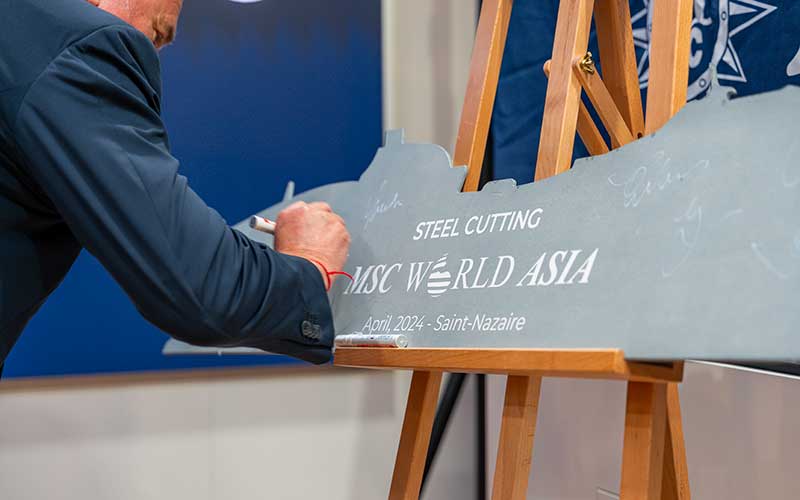 Saint-Nazaire : lancement de la construction du MSC World Asia aux Chantiers de l’Atlantique