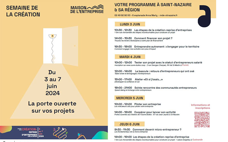 Saint-Nazaire : une semaine de la création à la Maison de l’Entreprise