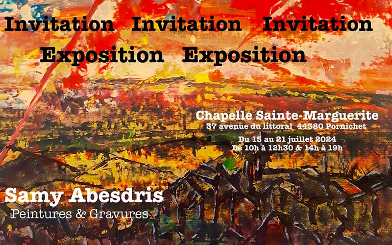 Pornichet : Samy Abesdris expose à la chapelle Sainte-Marguerite