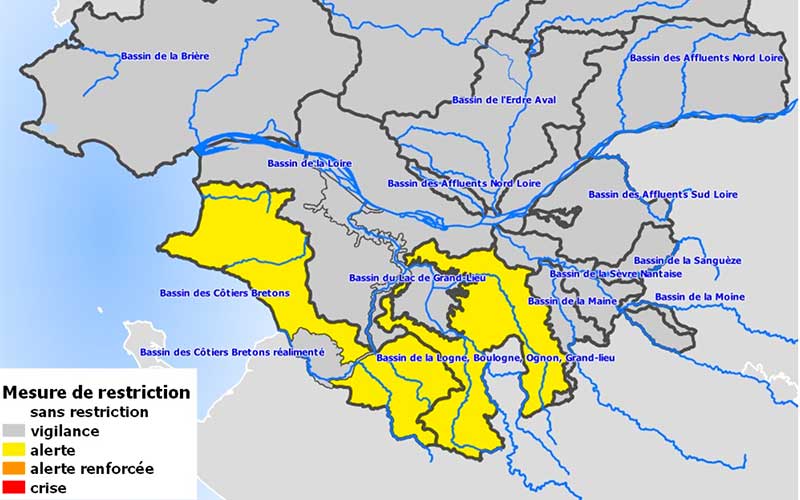 Loire-Atlantique : premières restrictions d’usage de l’eau