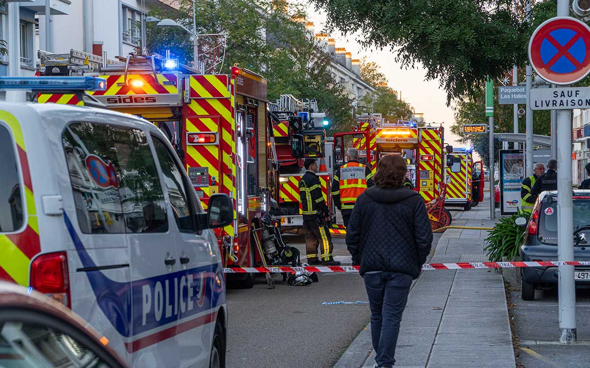 Saint-Nazaire : un incendie avenue de la République mobilise police et sapeurs-pompiers