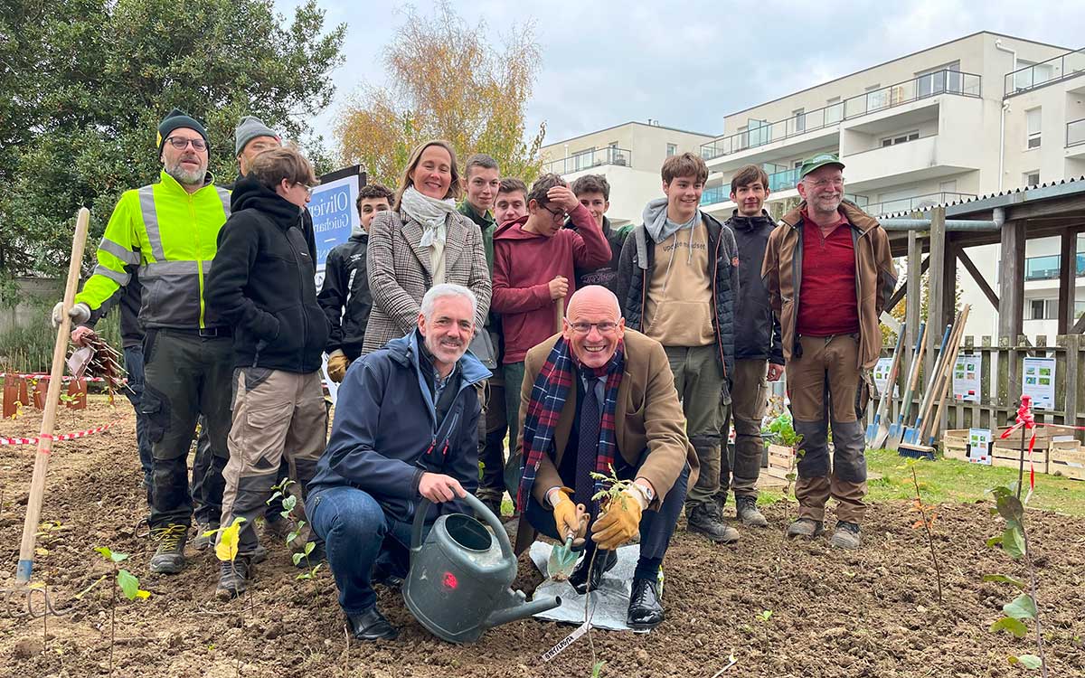 Saint-Nazaire : des lycéens et familles plantent 180 arbres au pied des immeubles Silène