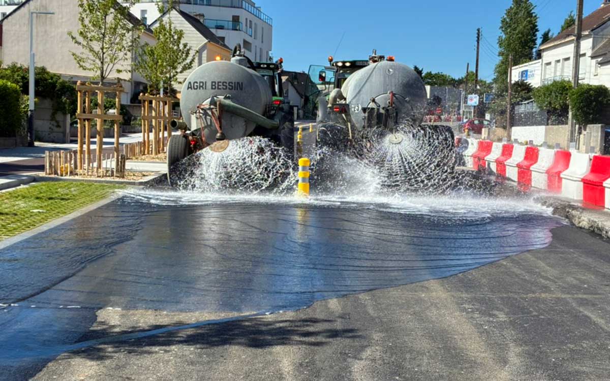 Eiffage et la Ville de Saint-Nazaire testent pour la 1ère fois en France une voirie lourde 100% perméable