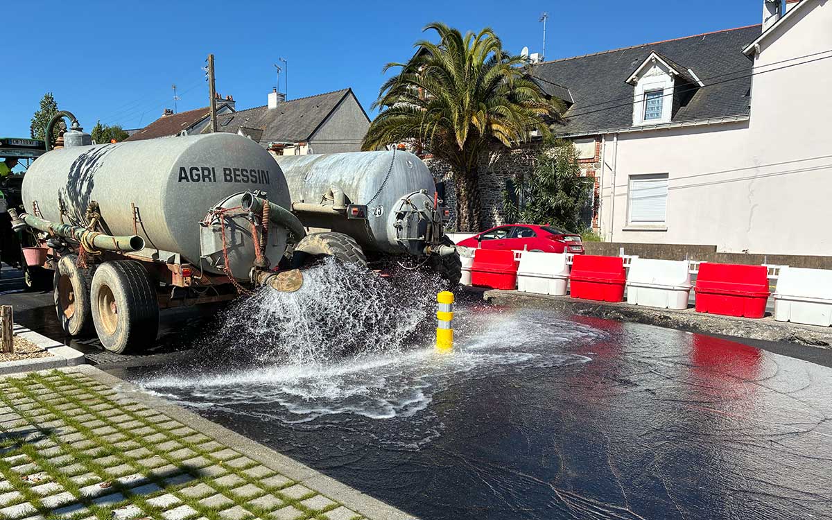 Eiffage et la Ville de Saint-Nazaire testent pour la 1ère fois en France une voirie lourde 100% perméable