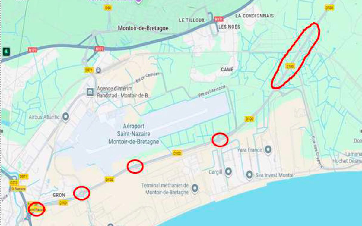 À Donges et Montoir-de-Bretagne, la RD 100 fermée 5 nuits en octobre
