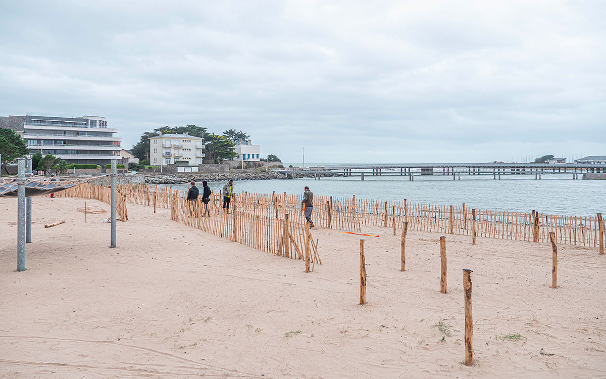 Pornichet : la dune du port d’échouage se prépare pour mieux résister aux tempêtes