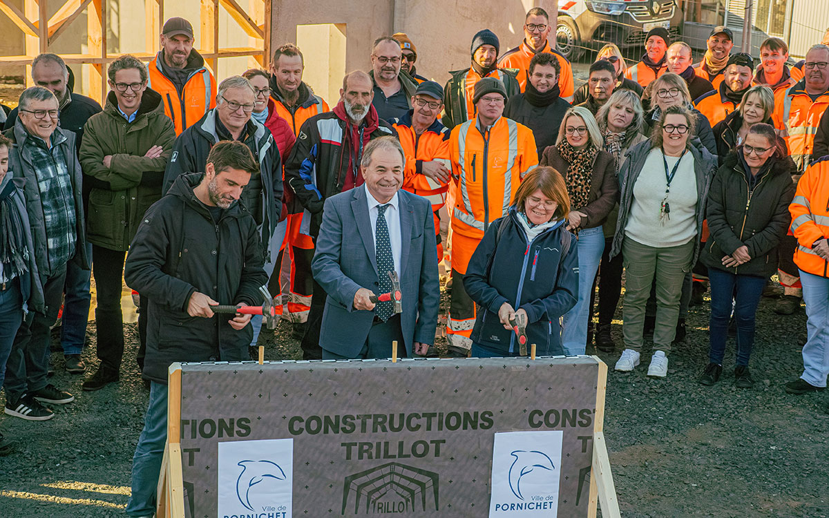 Pornichet : pose de la première pierre du futur Centre Technique Municipal