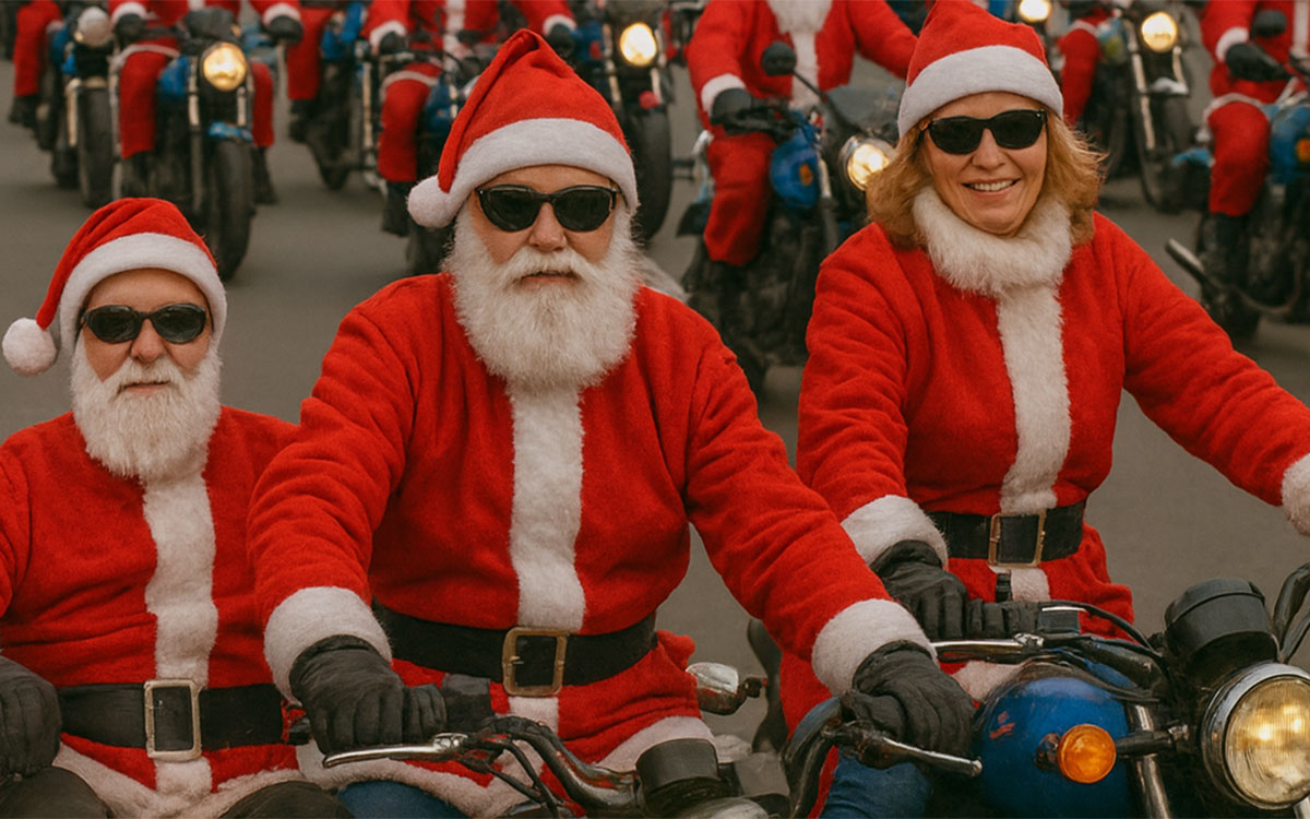 Saint-Nazaire : 200 pères Noël à moto en mission jouets au Secours populaire