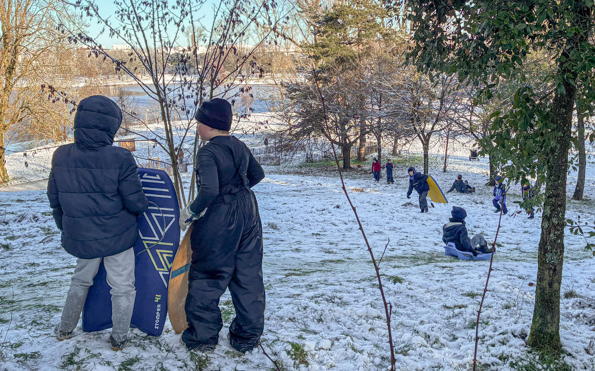 Saint-Nazaire : le Parc paysager se transforme en station de ski !
