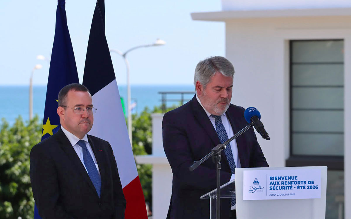 La Baule : le nouveau préfet Laurent Hottiaux vient accueillir les renforts estivaux