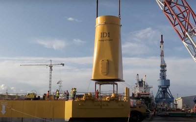 La construction de l’éolienne flottante Floatgen en time-lapse