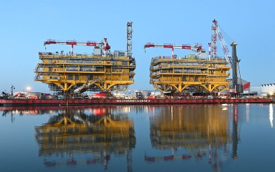 Saint-Nazaire : construites aux Chantiers de l’Atlantique, 2 sous-stations prêtes à rejoindre la mer
