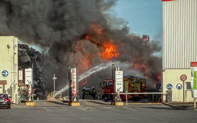 Montoir-de-Bretagne : un important feu de déchets métalliques dans la zone industrielle de Cadréan