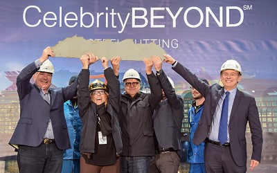 Saint-Nazaire : découpe de la première tôle de Celebrity Beyond