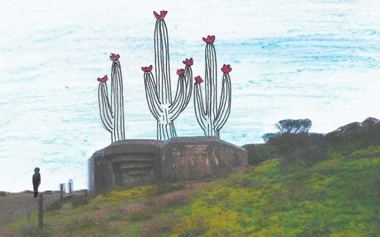 Saint-Brévin : des cactus géants sur le bunker du Pointeau en juin