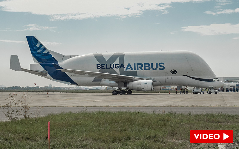 Saint-Nazaire : la video de l’arrivée du Beluga XL