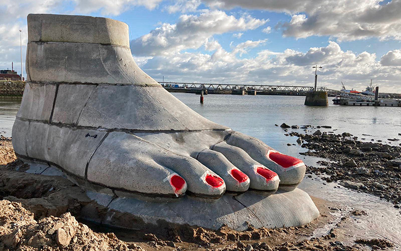SaintNazaire l’œuvre du Voyage à Nantes Le Pied est passé chez la