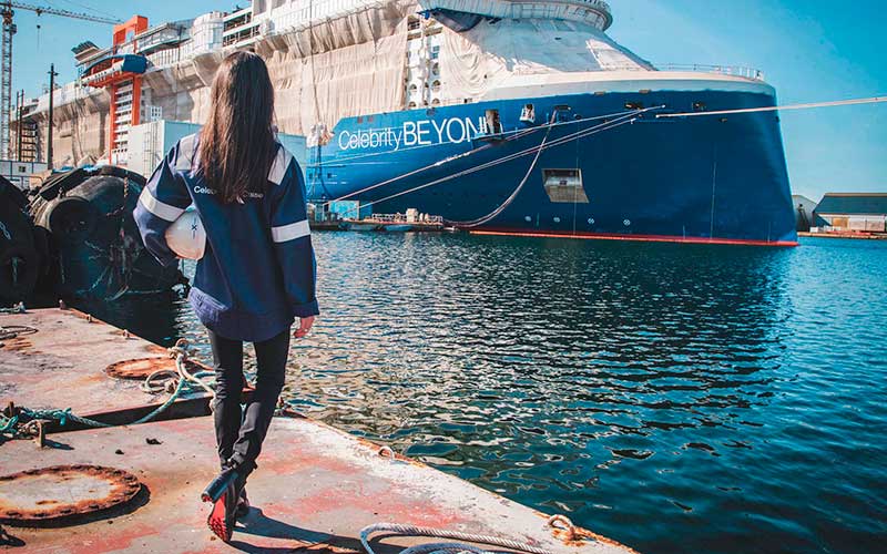 Saint-Nazaire : premiers essais en mer pour le Celebrity Beyond