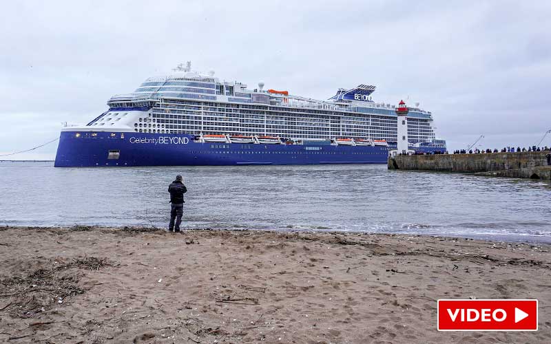 Saint-Nazaire : le départ du Celebrity Beyond en vidéo