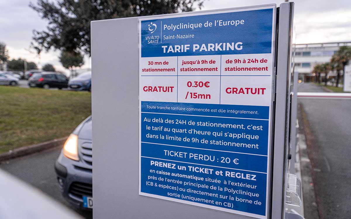 Saint-Nazaire : le parking de la Polyclinique de l’Europe est désormais payant